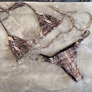 FRANKIES BIKINIS - snake print bikini